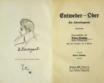 Søren Kierkegaard, Entweder-Oder. 1909. Prov. Archivio degli scrittori e delle culture regionali dell’Università di Trieste.